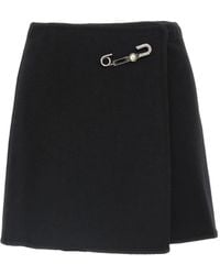 Ermanno Scervino - Elegant Skirt Made From Virgin Wool Featuring Jewel Details - Lyst