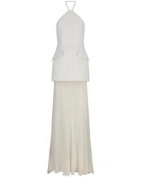 Sportmax - Halterneck Flap-Pocket Maxi Dress - Lyst