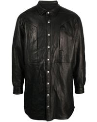 Rick Owens - Jumbo Fogpocket Leather Shirt Jacket - Lyst