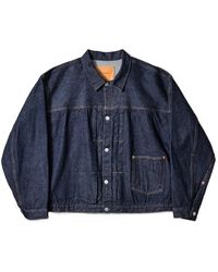 Kaptain Sunshine - Denim Tracker 1P Buttoned Cotton Jacket - Lyst