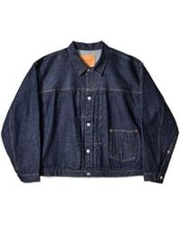 Kaptain Sunshine - Denim Tracker 1P Buttoned Cotton Jacket - Lyst