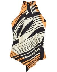 Raquel Diniz - Top A Rayas Lea Con Cuello Halter - Lyst