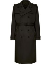 Dolce & Gabbana - Trenchcoat Met Ceintuur - Lyst