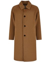 Amaranto - Raglan-Sleeve Single-Breasted Coat - Lyst