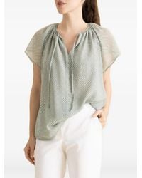 Maison Common - V-Neck Flutter-Sleeve Blouse - Lyst