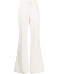 Elie Saab - Pressed-crease Cady Flared Trousers - Lyst
