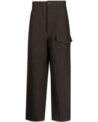 Uma Wang - Paxton Herringbone-pattern Trousers - Lyst