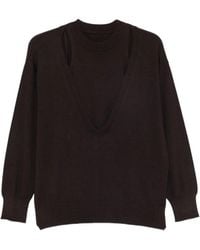 MEIMEIJ - Pull Superposé À Découpes - Lyst