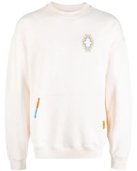 Marcelo Burlon - Embroidered-logo Cotton Sweatshirt - Lyst