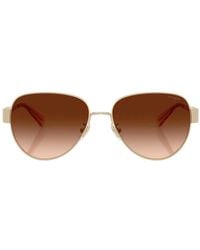 COACH - Logo-Plaque Pilot-Frame Sunglasses - Lyst