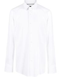 BOSS - Pointed-Collar Long-Sleeve Shirt - Lyst