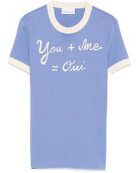 Maison Labiche - T-Shirt En Coton À Broderies - Lyst