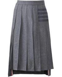 Thom Browne - Plooirok Met Streep - Lyst