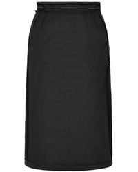 Maison Margiela - Four Stitches Pleated Midi Skirt - Lyst