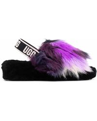 UGG - Fluff Yeah Sandalen Mit Batikmuster - Lyst