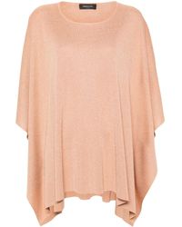 Fabiana Filippi - Gestrickter Poncho Mit Metallic-Garn - Lyst