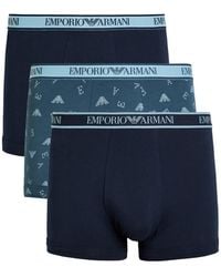 Emporio Armani - Logo-Waistband Boxers (Pack Of Three) - Lyst