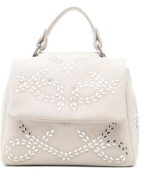 Orciani - Mirror-Embellished Suede Tote Bag - Lyst