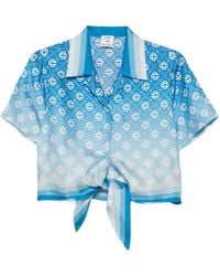 CASABLANCA - Diamond Monogram Tie Shirt - Lyst