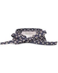 Max Mara - Printed Silk Collar - Lyst