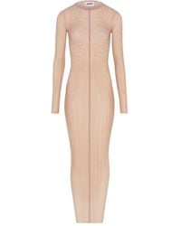 Jean Paul Gaultier - Spiral-Print Mesh Maxi Dress - Lyst