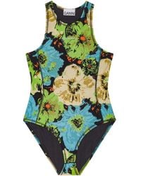 Ganni - Printed Bodysuit - Lyst