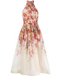 Zimmermann - Wonderland Floral-print Linen And Silk-blend Maxi Dress - Lyst