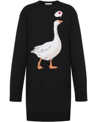 Moschino - Goose-Motif Mini Dress - Lyst
