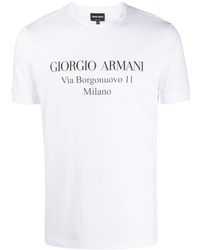 Giorgio Armani - T-shirt Met Logoprint - Lyst