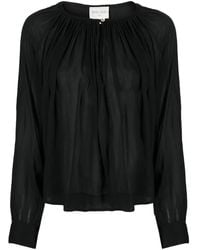 forte_forte - Gathered Voile Blouse - Lyst