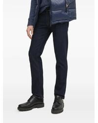 Hackett - Denim Jeans Met Leren Patch - Lyst