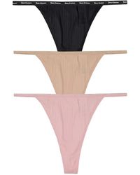 Juicy Couture - Ribbed Logo-Waistband Thongs Set (Set Of Three) - Lyst