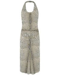 Roberto Cavalli - Pop Jaguar Print Midi Dress - Lyst