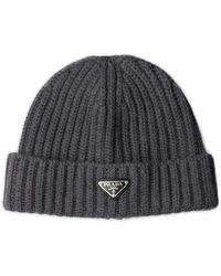 Prada - Bonnet À Plaque Logo - Lyst