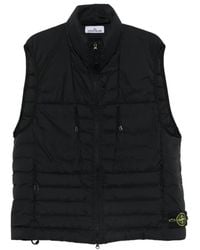 Stone Island - Quilted Logo-Patch Gilet - Lyst