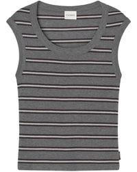 Closed - Striped Cap-Sleeve T-Shirt - Lyst
