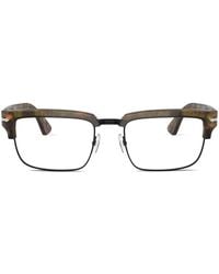 Persol - Brille Mit Eckigem Gestell - Lyst