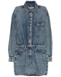 Patrizia Pepe - Button Denim Shirt Dress - Lyst