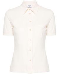 Filippa K - Monogram-embroidered Cotton Shirt - Lyst
