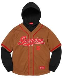 Supreme - Baseball Jersey Hoodie - Lyst
