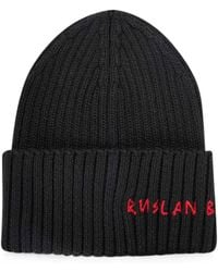 Ruslan Baginskiy - Logo-Embroidered Ribbed Beanie Hat - Lyst