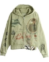 SAITOS - Ghost Image Distressed Zip-Up Hoodie - Lyst
