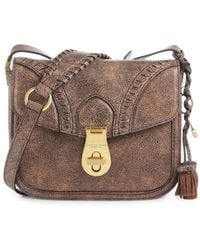 The Bridge - Crackle-Effect Crossbody Bag - Lyst