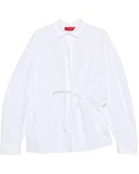 Thelatest - E-Dalida Oversized Blouse Met Trekkoordtaille - Lyst