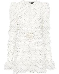 ROTATE BIRGER CHRISTENSEN - Minikleid Mit Langen Ärmeln Und Print - Lyst