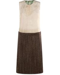 Fendi - Vestido con panel de encaje - Lyst