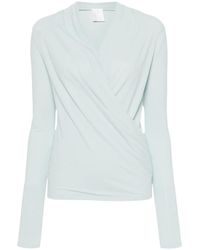 Givenchy - V-Neck Draped Blouse - Lyst