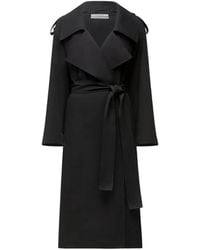 Another Tomorrow - Belted Flap-Pocket Trench Coat - Lyst
