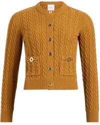 Patou - Cable-Knit Buttoned Cardigan - Lyst
