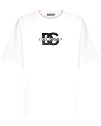 Dolce & Gabbana - T-shirt à manches courtes et imprimé logo DG - Lyst